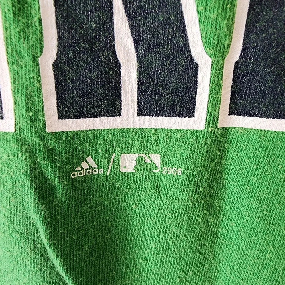 Adidas New York Yankees T-Shirt Men's Large Green 2006 MLB Shamrock Baseball